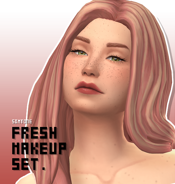 Fresh Makeup Set Freckles Blush Lipstick • Freckles - Girl Clipart (573x600), Png Download