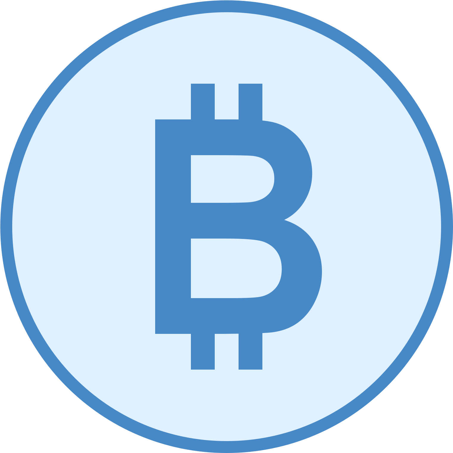 Bitcoin Png - Blue Bitcoin Png Clipart (1600x1600), Png Download