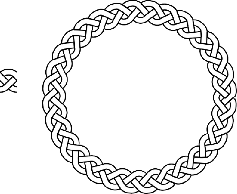 Border, Braid, Frame, Plait, Rope, Circle - Celtic Knot Circle Png Clipart (640x525), Png Download