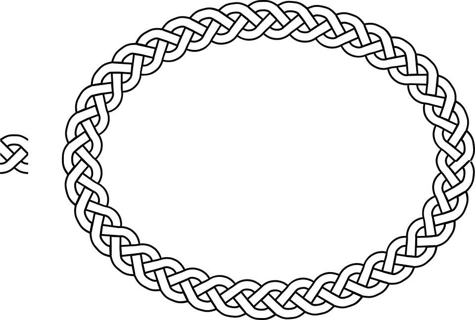 Rope Border Png - Celtic Knot Border Oval Clipart - Large Size Png