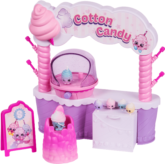 Shopkins Season 7 Cotton Candy Playset - Shopkins Cotton Candy Playset Clipart (600x600), Png Download