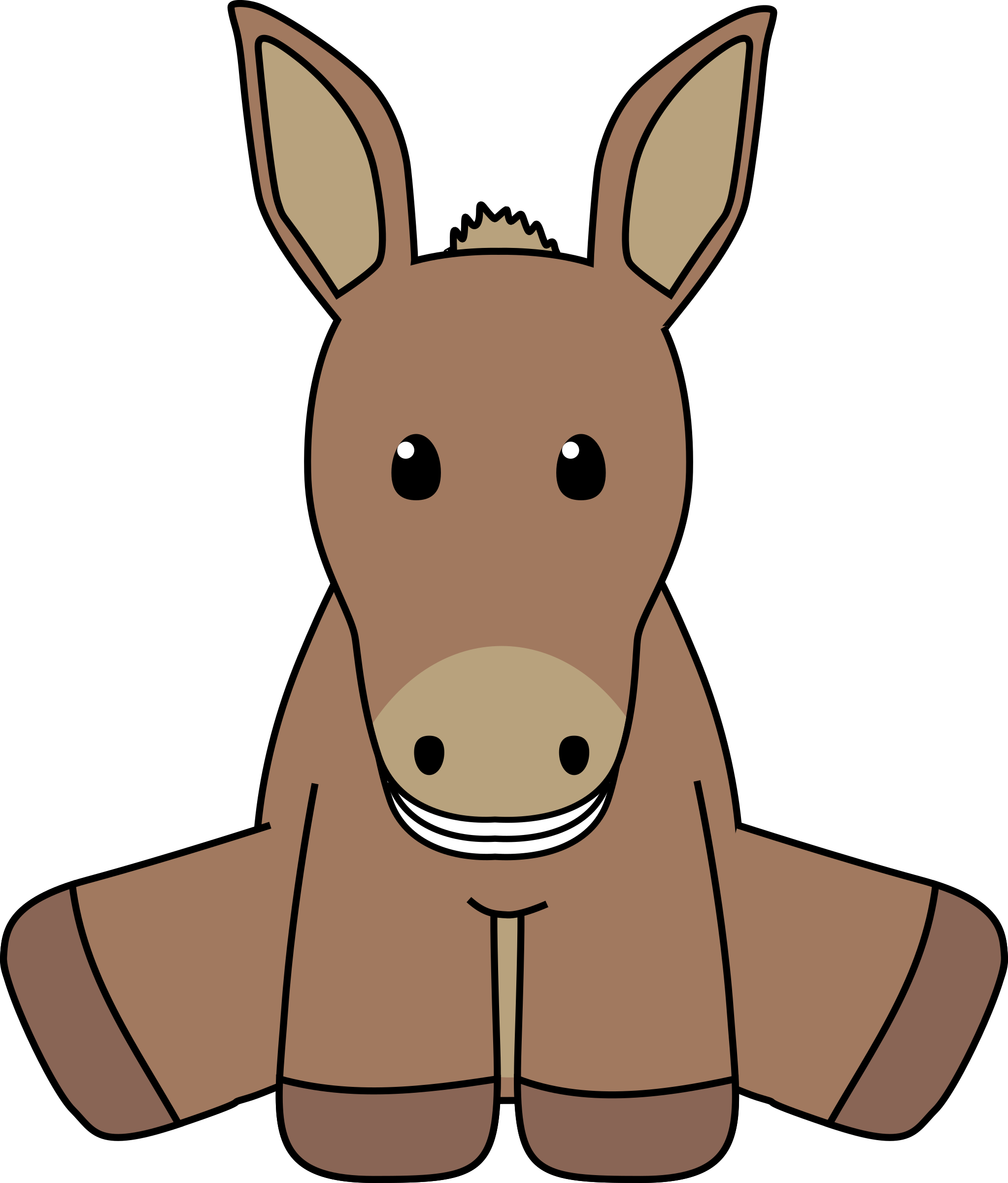 This Free Icons Png Design Of Smiling Donkey Clipart (2046x2400), Png Download