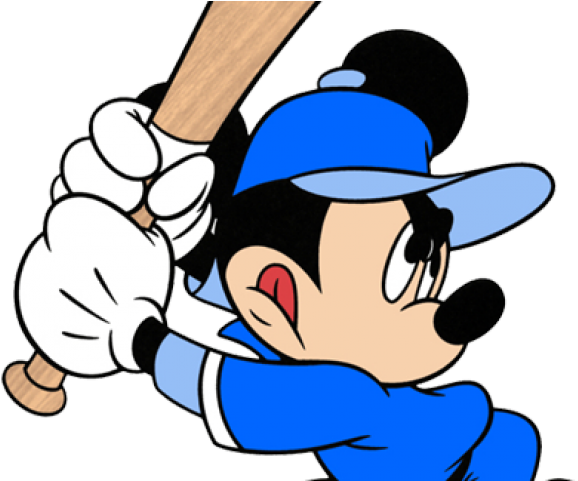 Baseball Clipart Minnie Mouse - Minnie Mouse Playing Baseball - Png Download (640x480), Png Download