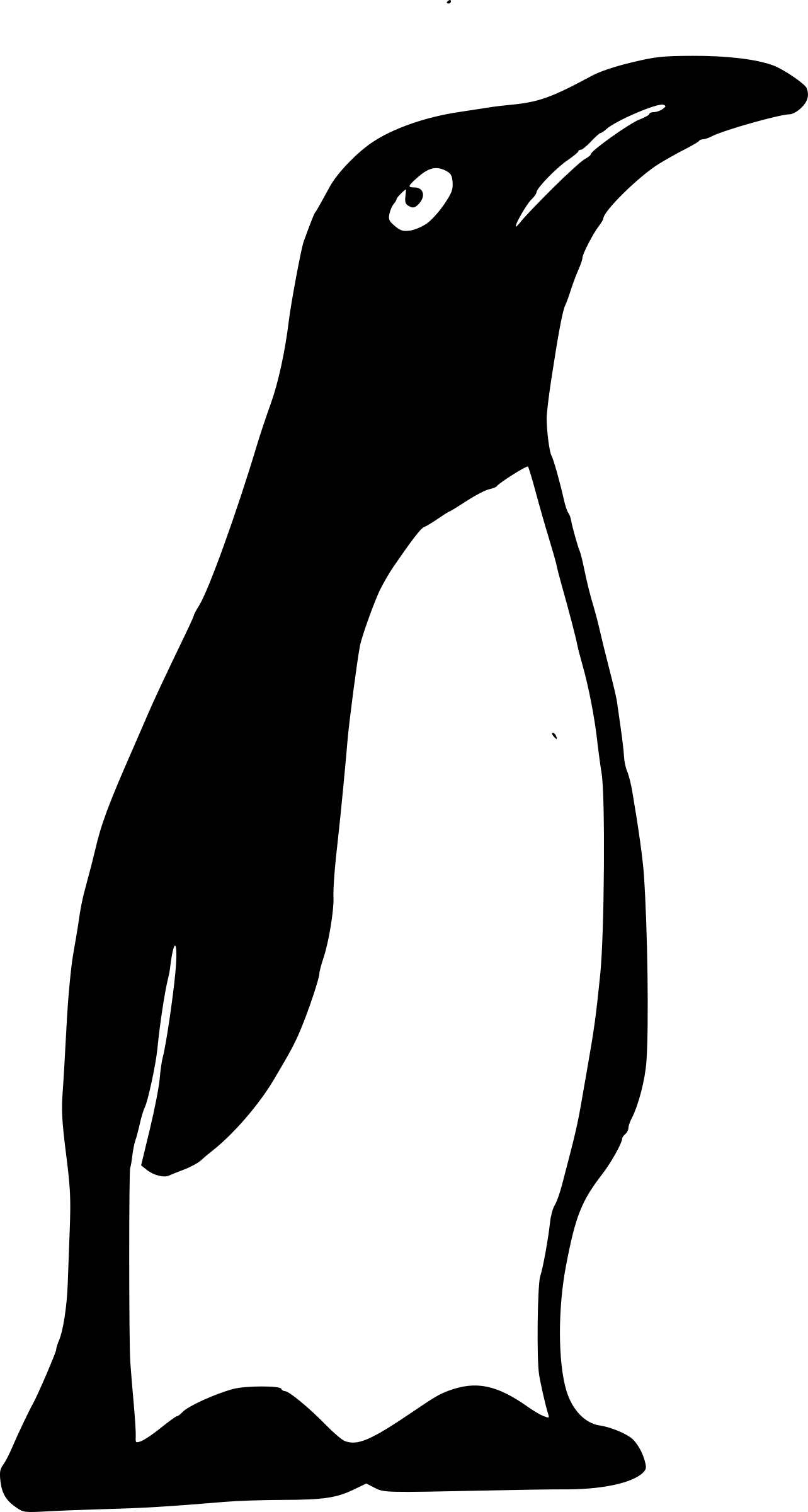 Download Penguins Png Transparent Images Transparent - Penguin Clipart Black And White Free (1283x2400), Png Download