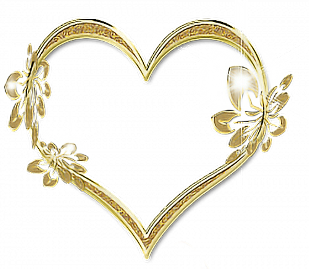 Corazon Dorado Png Transparent Background Clipart (1024x893), Png Download