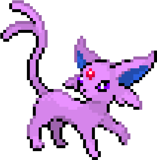 Espeon - Pokemon Espeon Sprite Clipart (600x620), Png Download