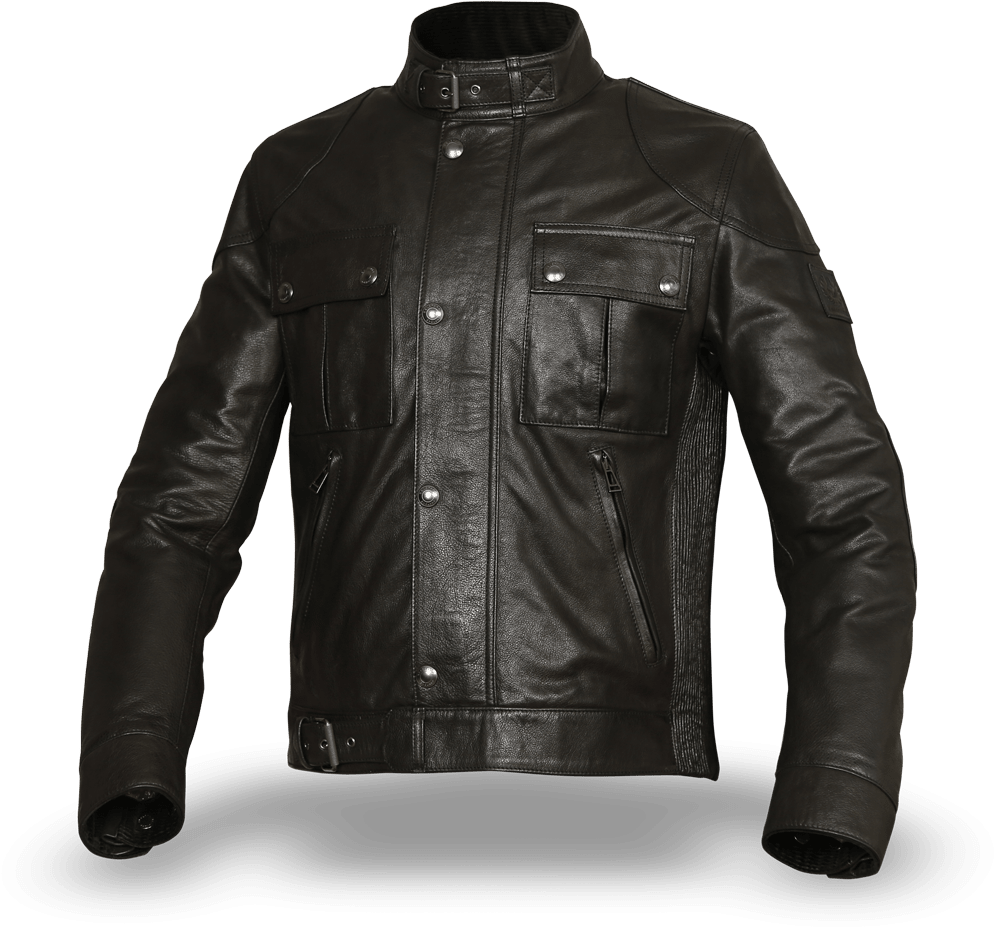Belstaff Gangster Men's Leatherblouson, Black - Leather Jacket Clipart (1070x1360), Png Download