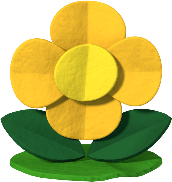 Image Paper Mario Flower - Paper Mario: Color Splash Clipart (589x622), Png Download