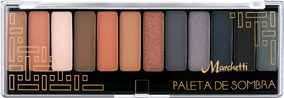 Paleta De Sombras 12 Cores - Paletas De Sombras Marchetti Clipart (1000x1000), Png Download