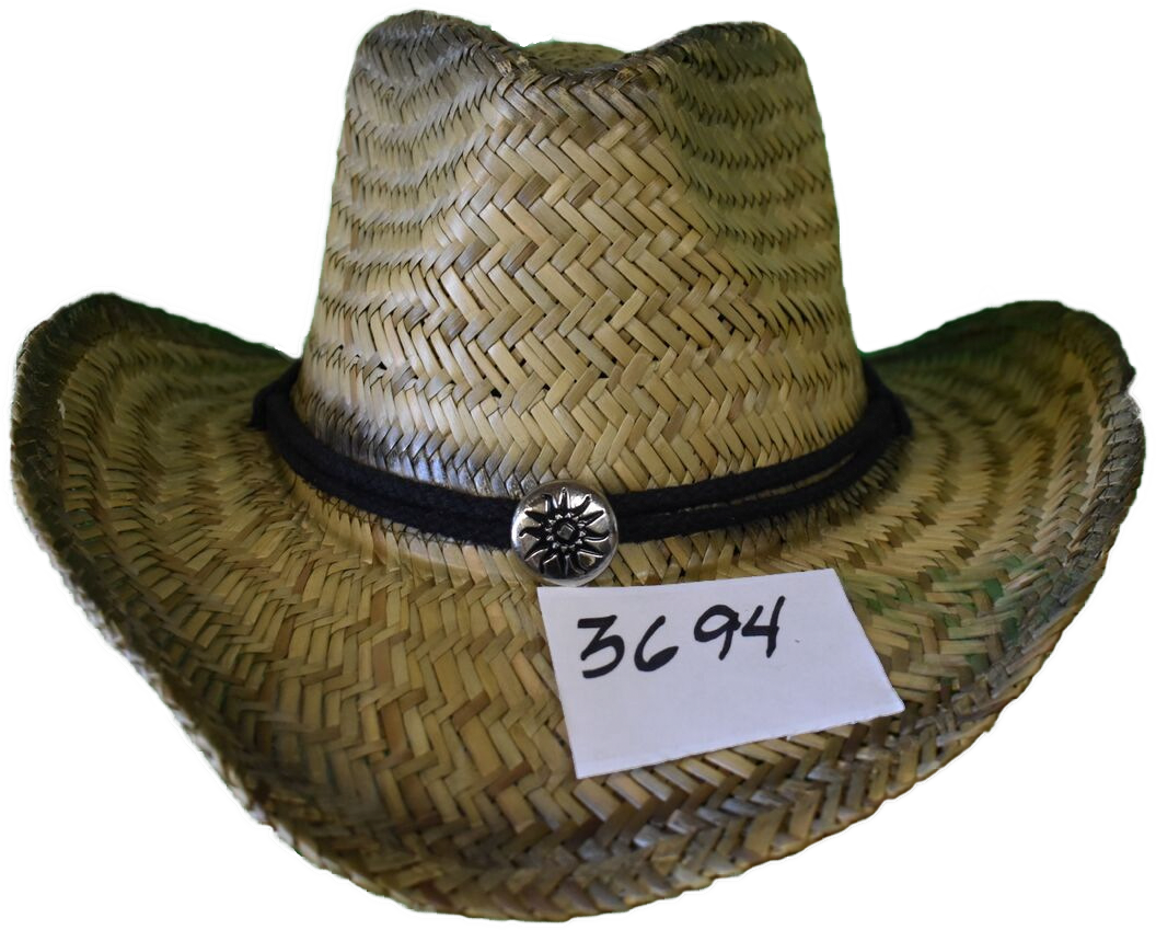 3694 Straw Hat - Cowboy Hat Clipart (1056x849), Png Download