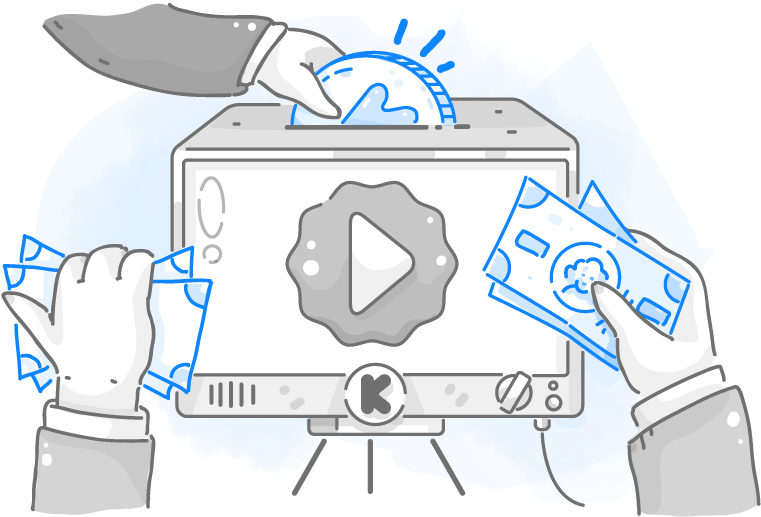 Kickstarter Video Production Services - Cartoon Clipart (800x554), Png Download