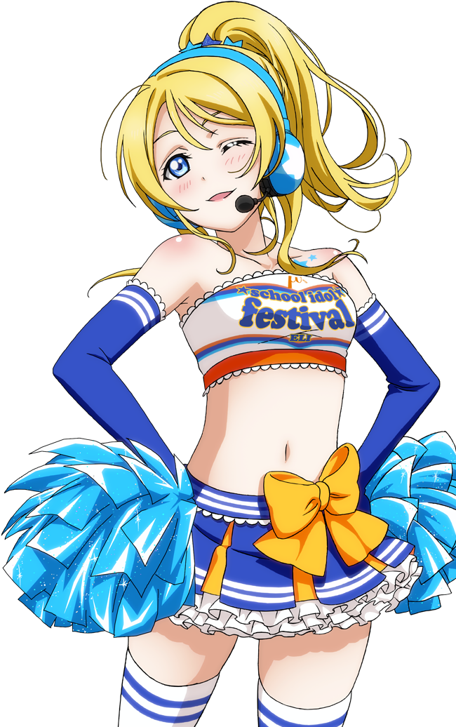 Ayase Eli - Cartoon Clipart (672x1100), Png Download