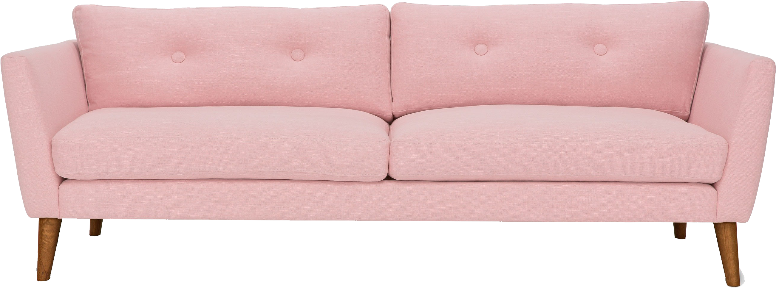 Blush Pink Sofas Clipart (2890x1500), Png Download