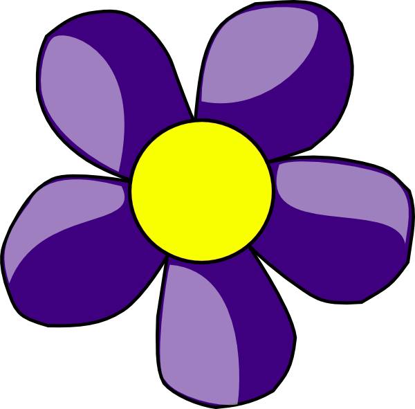 Purple Flower Svg Clip Arts 600 X 591 Px - Purple Flower Clipart - Png Download (600x591), Png Download