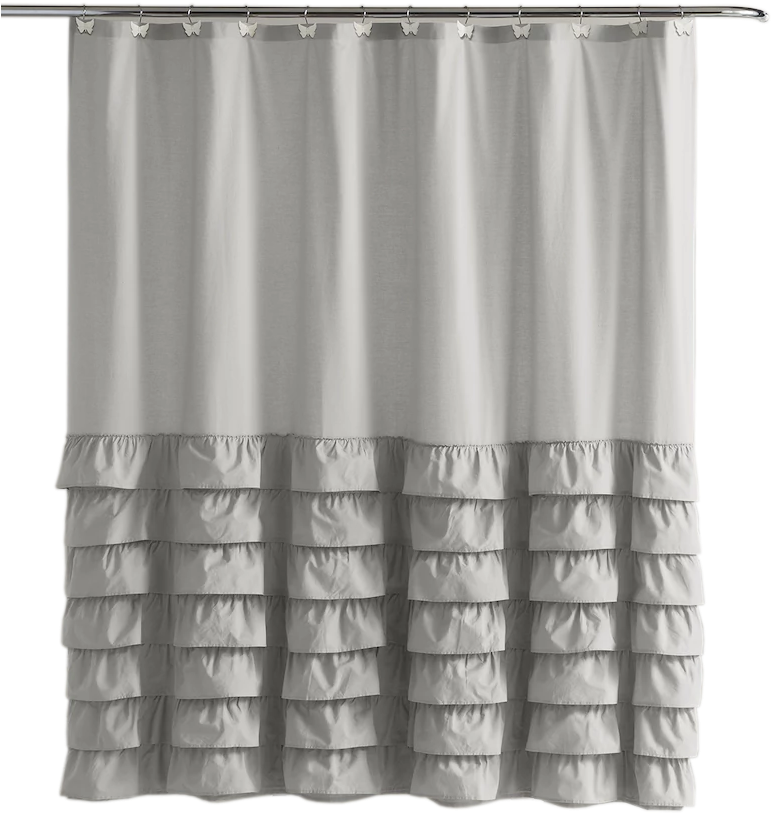 Kohls - Com - Lauren Conrad Ruffle Shower Curtain Clipart (1233x1080), Png Download