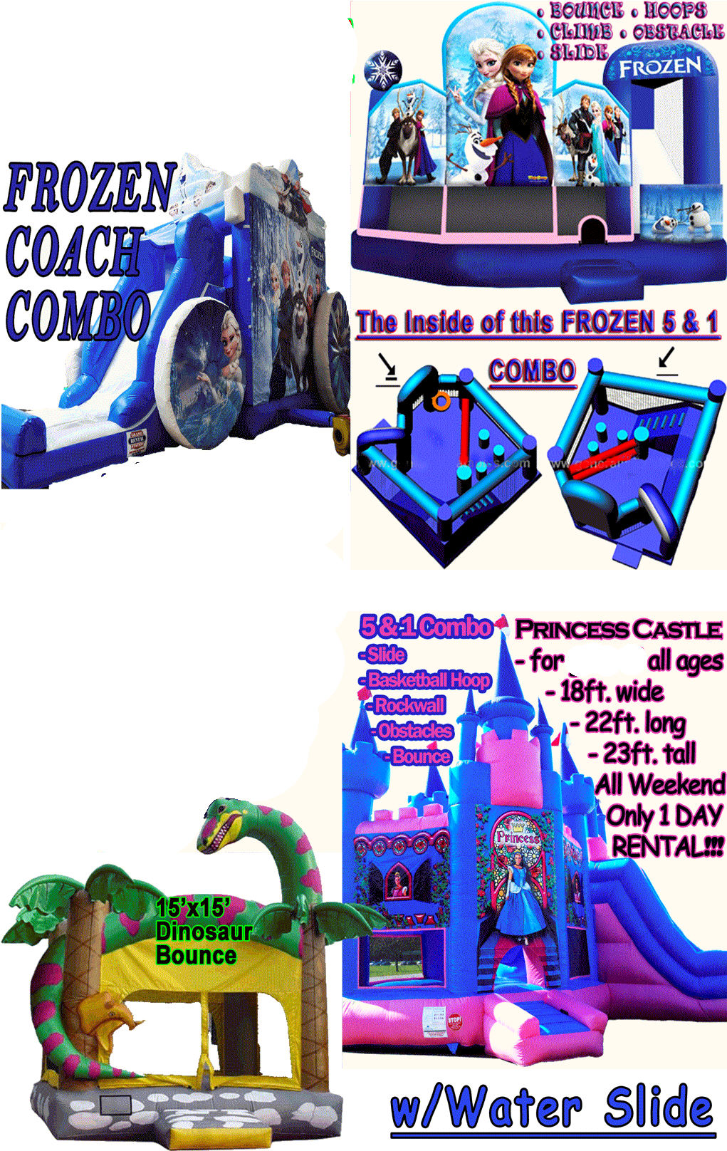 W/ Slide Louisville - Dinosaur Bounce House Clipart (1021x1616), Png Download