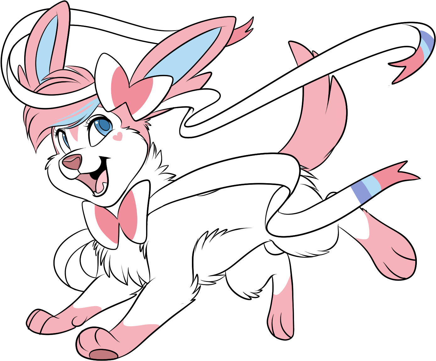 Sylvia The Sylveon - Dog Sylveon Clipart (1388x1151), Png Download