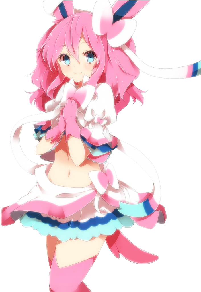 Sylveon Human Render Photo Zps6a6d71ea - Cute Anime Pokemon Girls Clipart (706x1025), Png Download