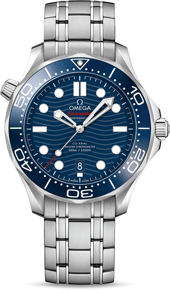 Diver 300m Omega Co-axial Master Chronometer - Blue Tag Heuer Aquaracer Clipart (800x1100), Png Download