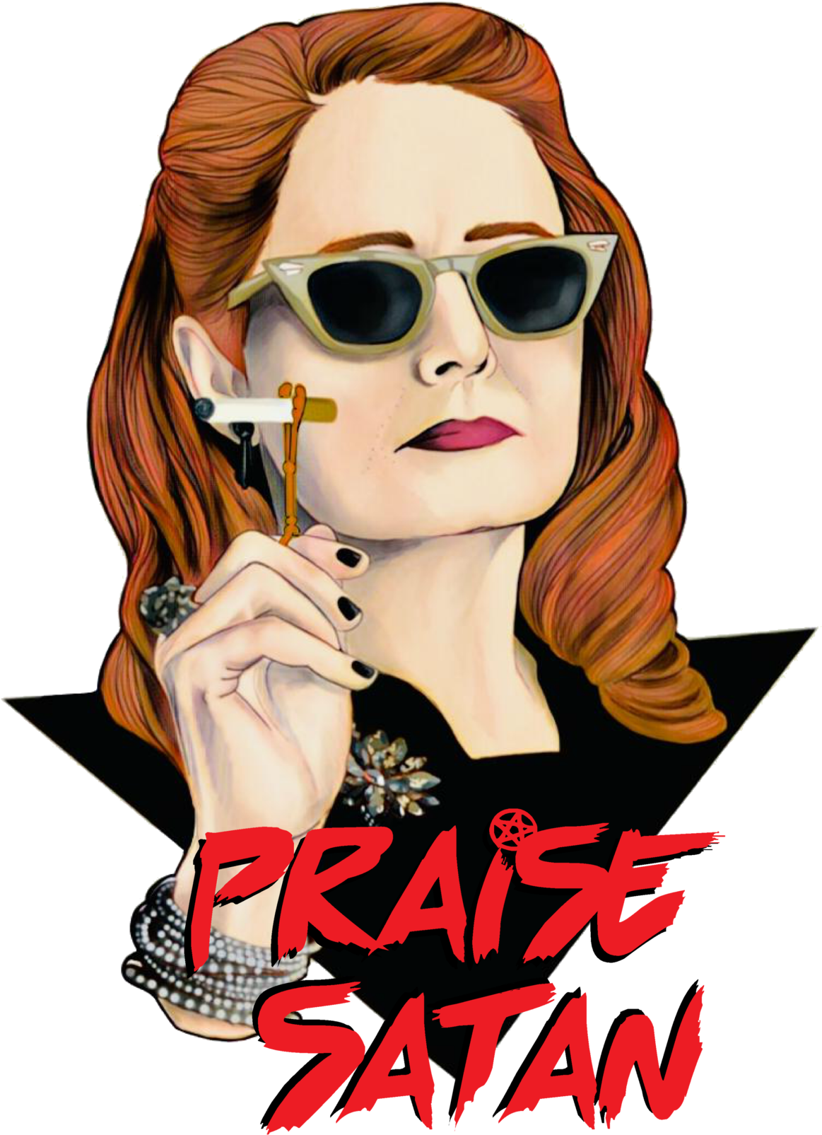 “praise Satan Indeed - Aunt Zelda Praise Satan Clipart (1280x1703), Png Download