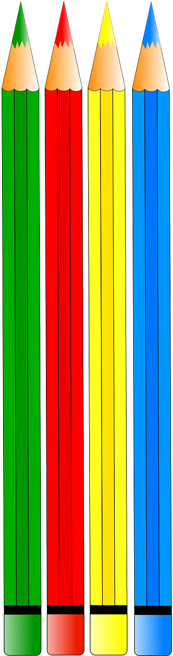 Cartoon Colored Pencil Clipart (640x1280), Png Download