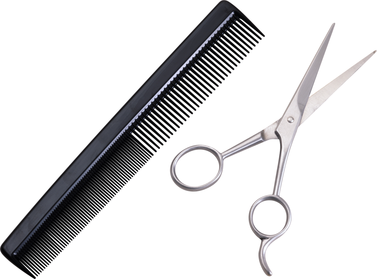 Scissors And Comb Clipart (1280x947), Png Download