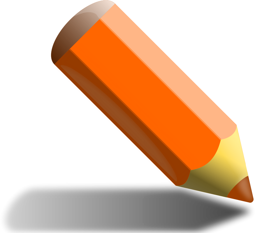 Clipart Orange Crayon - Orange Color Pencil Clipart - Png Download (900x847), Png Download