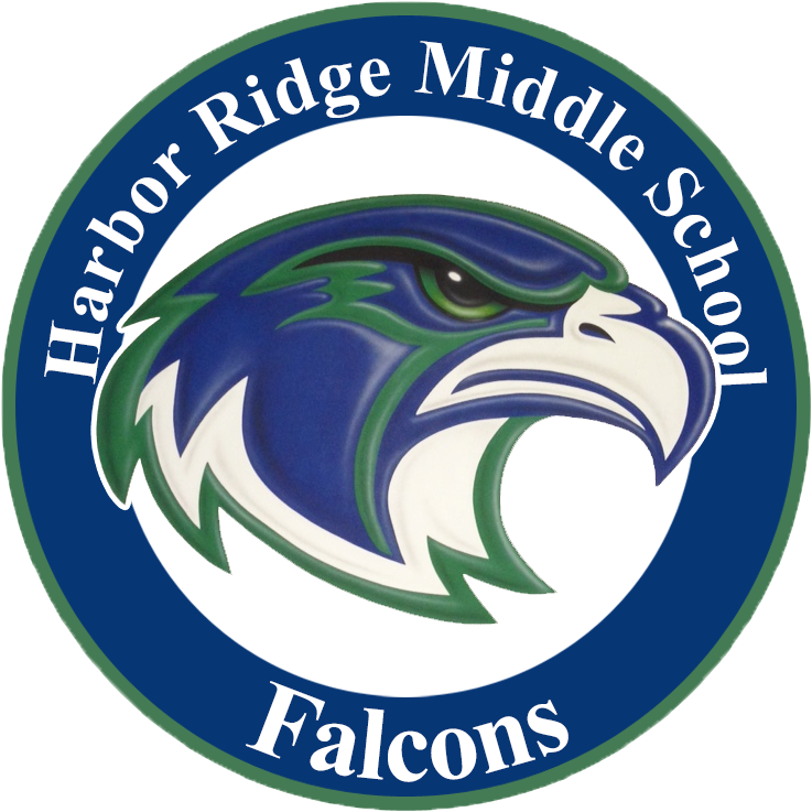Falcon Logo - Harbor Ridge Middle School Clipart (800x800), Png Download