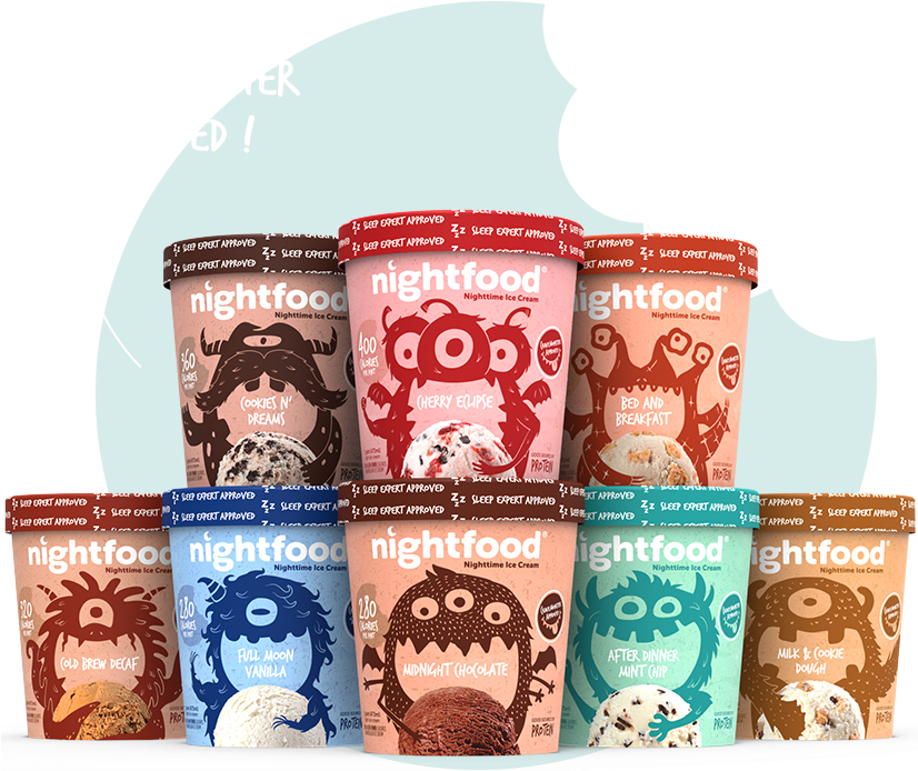 Nightfood Ice Cream Clipart (825x700), Png Download