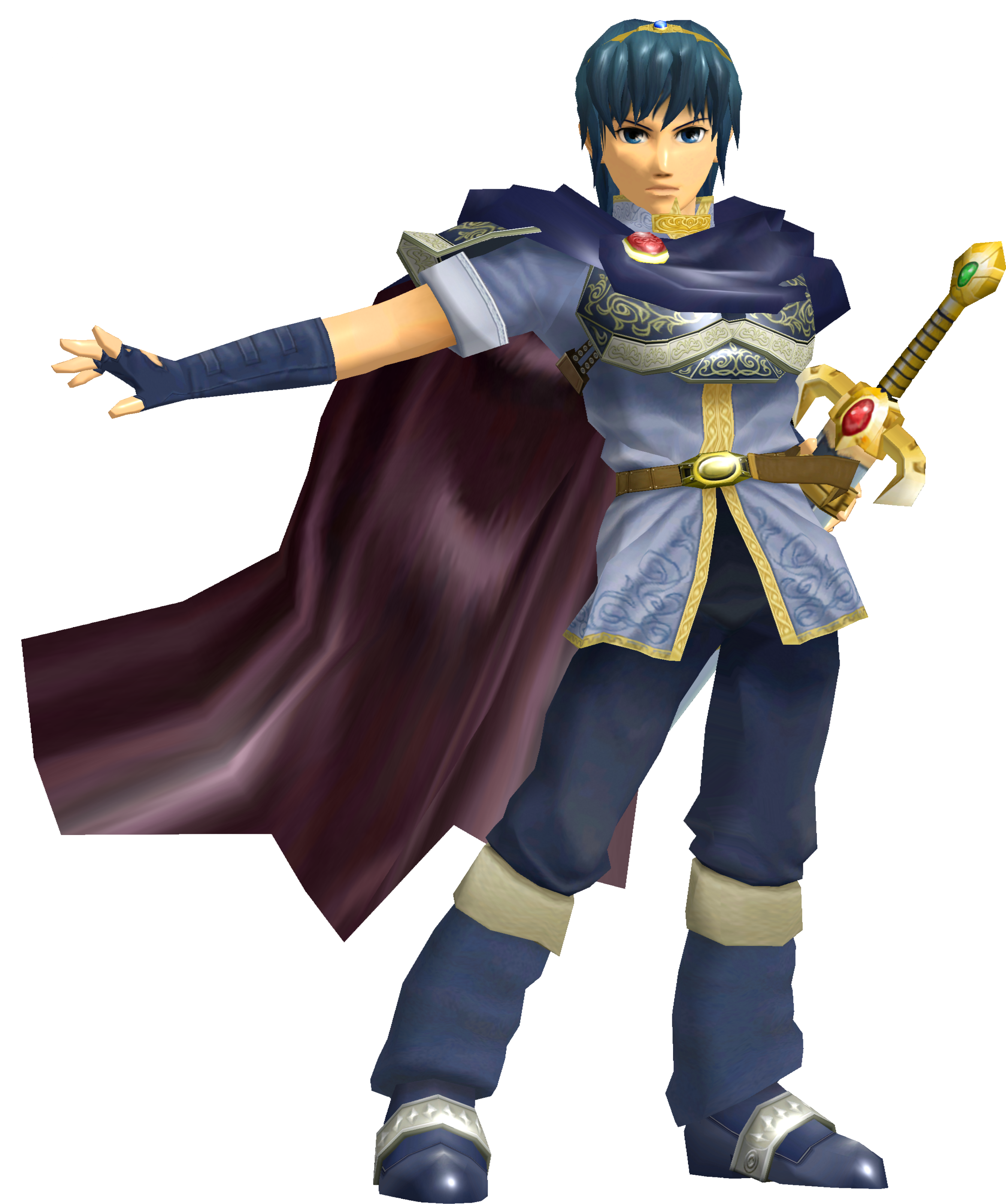 Http - //i - Cubeupload - Com/if8dbq - Marth Png - Marth Melee Victory Pose Clipart (2686x3214), Png Download