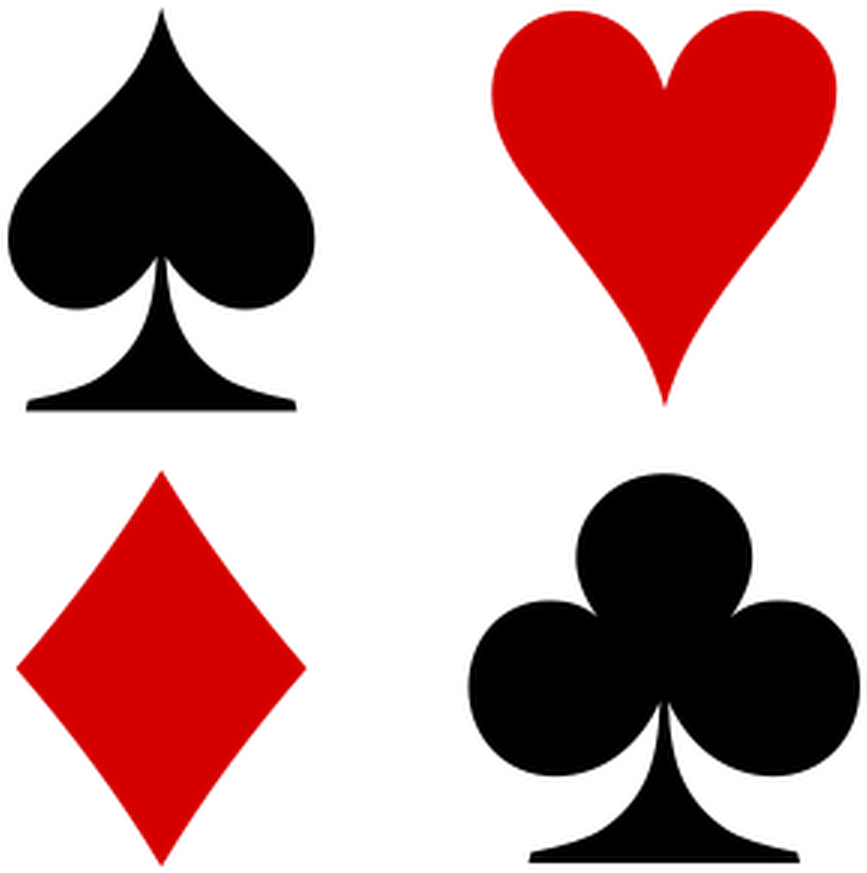 Heart Diamond Spade Club - Deck Of Card Clipart (867x873), Png Download