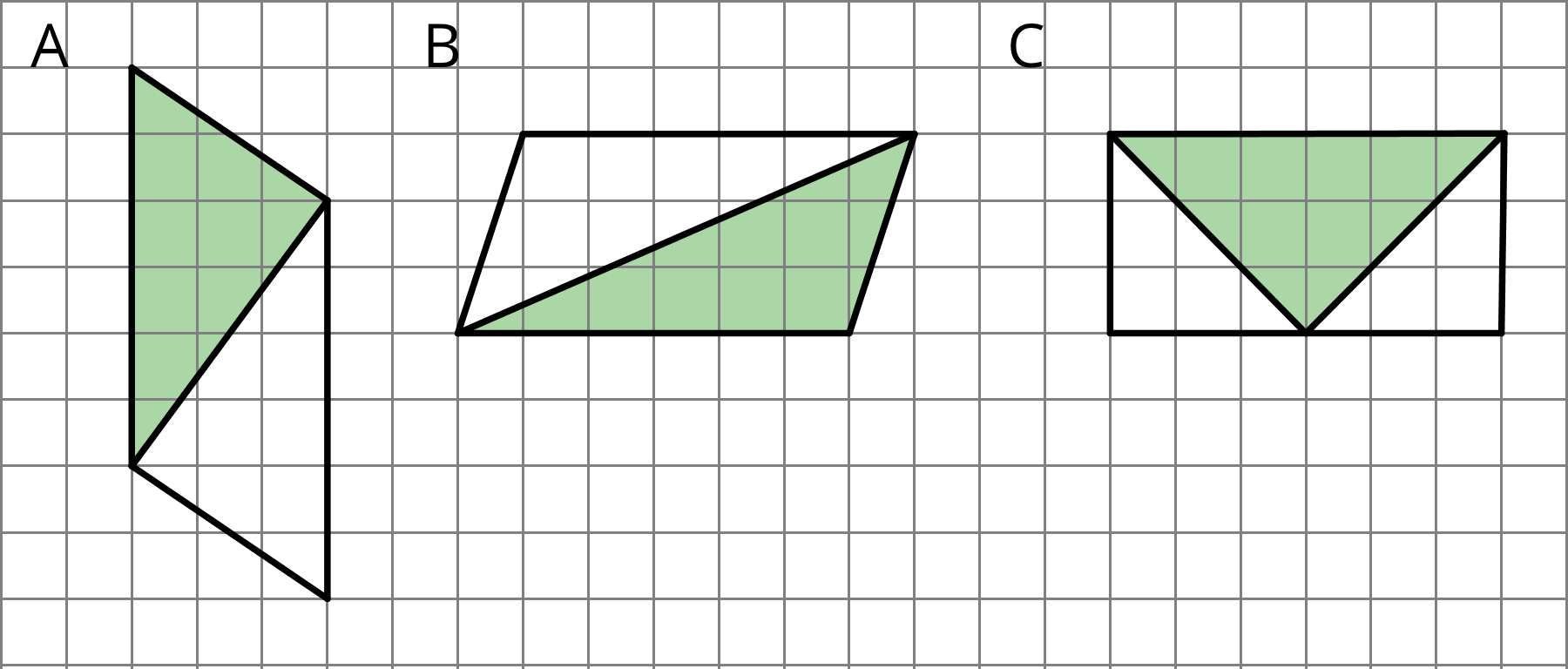 Each Triangle Is Half Of A Parallelogram With An Area - Triangle Clipart (1800x768), Png Download