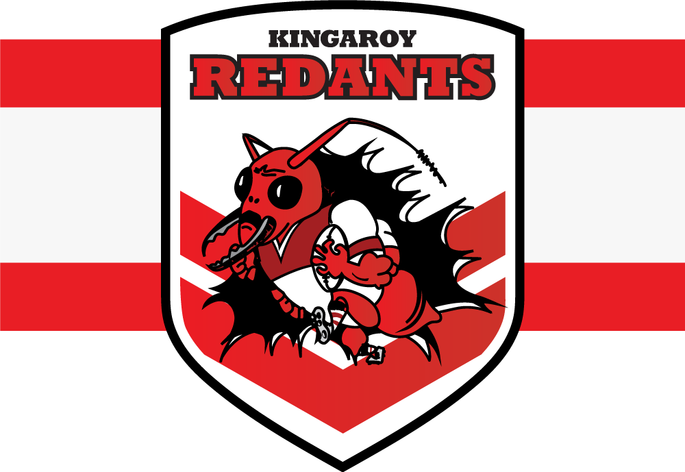 Kingaroy Red Ants Logo Banner - Logo Red Ant Football Clipart (1000x689), Png Download
