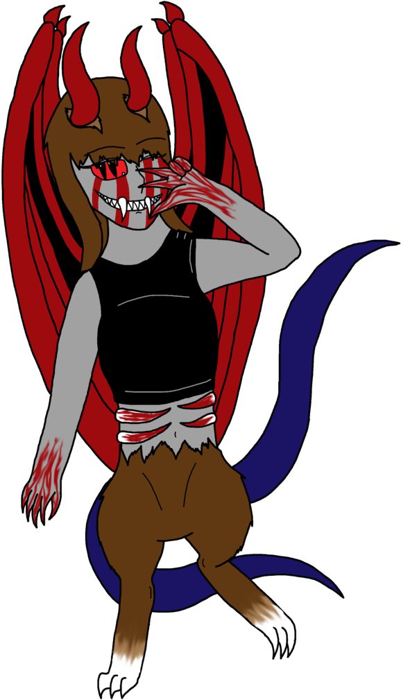 Pencils Drawing Demon - Png Pencil Drawing Demon Transparent Clipart (578x1009), Png Download