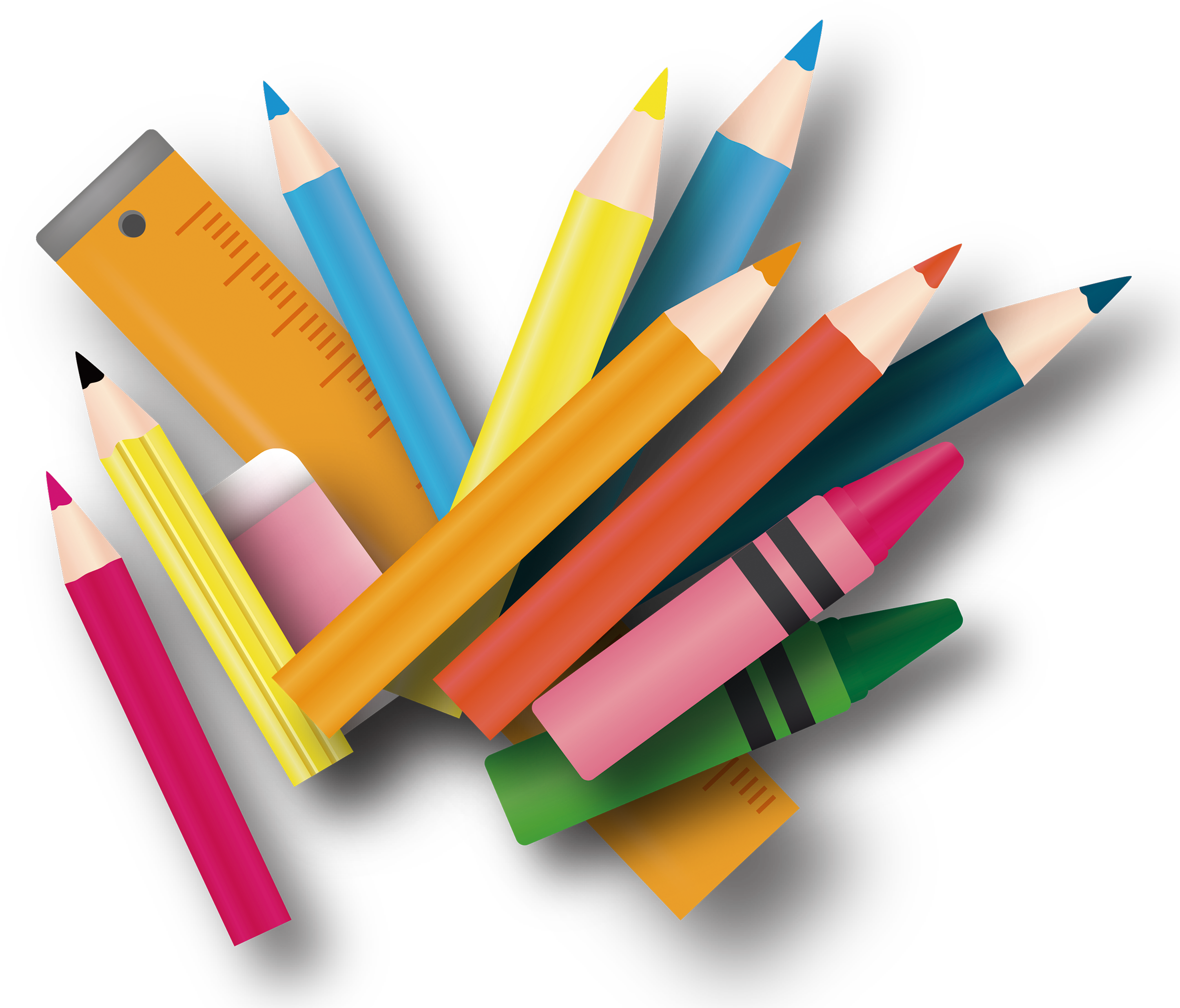 Download Colored Pencil Stationery Pencils Colorful Pens Cartoon Png