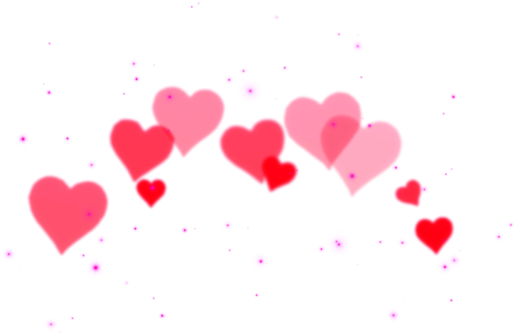 Heart Png Tumblr Black , Png Download - Overlay Hearts Clipart (725x471), Png Download