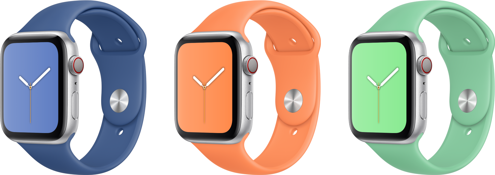 Apple Watch Bands Spring 2019 Clipart (2400x1108), Png Download