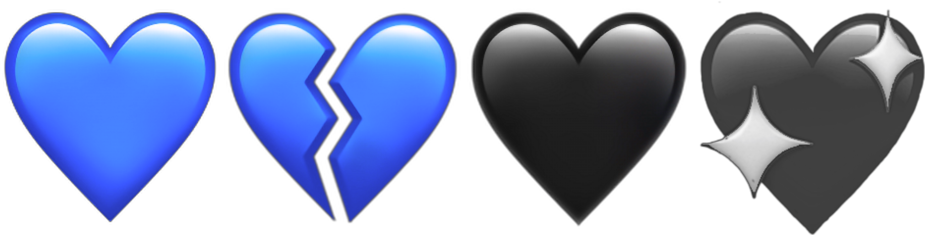 Emoji Emojis Blue Aesthetic Aesthetics Tumblr Trend - Heart Clipart (3464x3464), Png Download