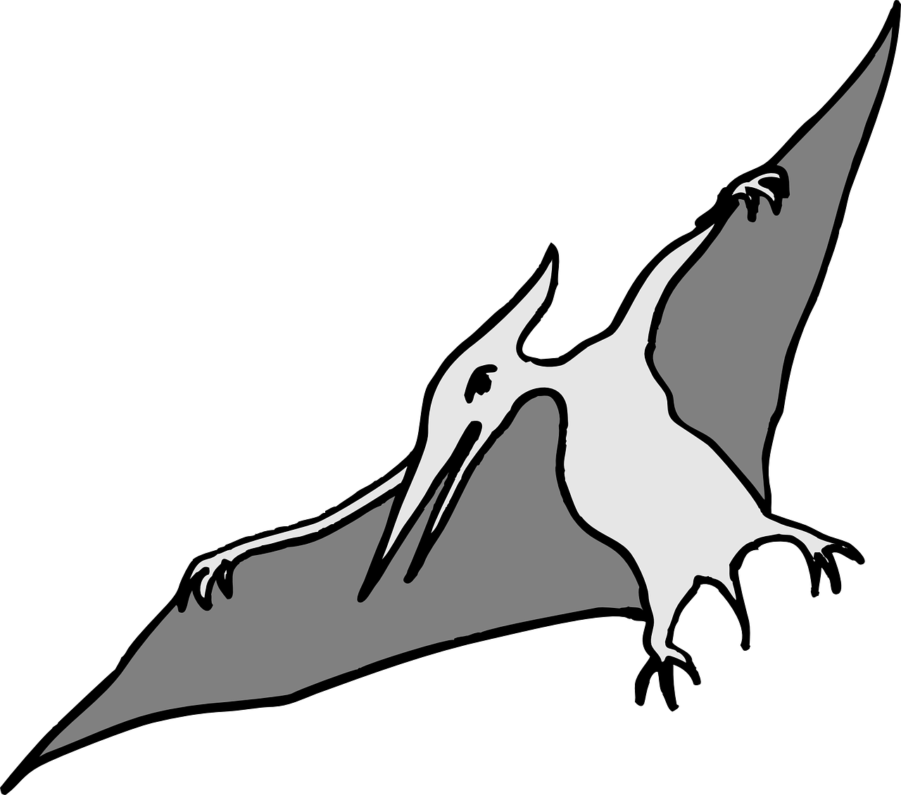 Pterodactyl Dinosaur Bird Wings Png Image - Pterodactyl Clipart Transparent Png (1280x1130), Png Download