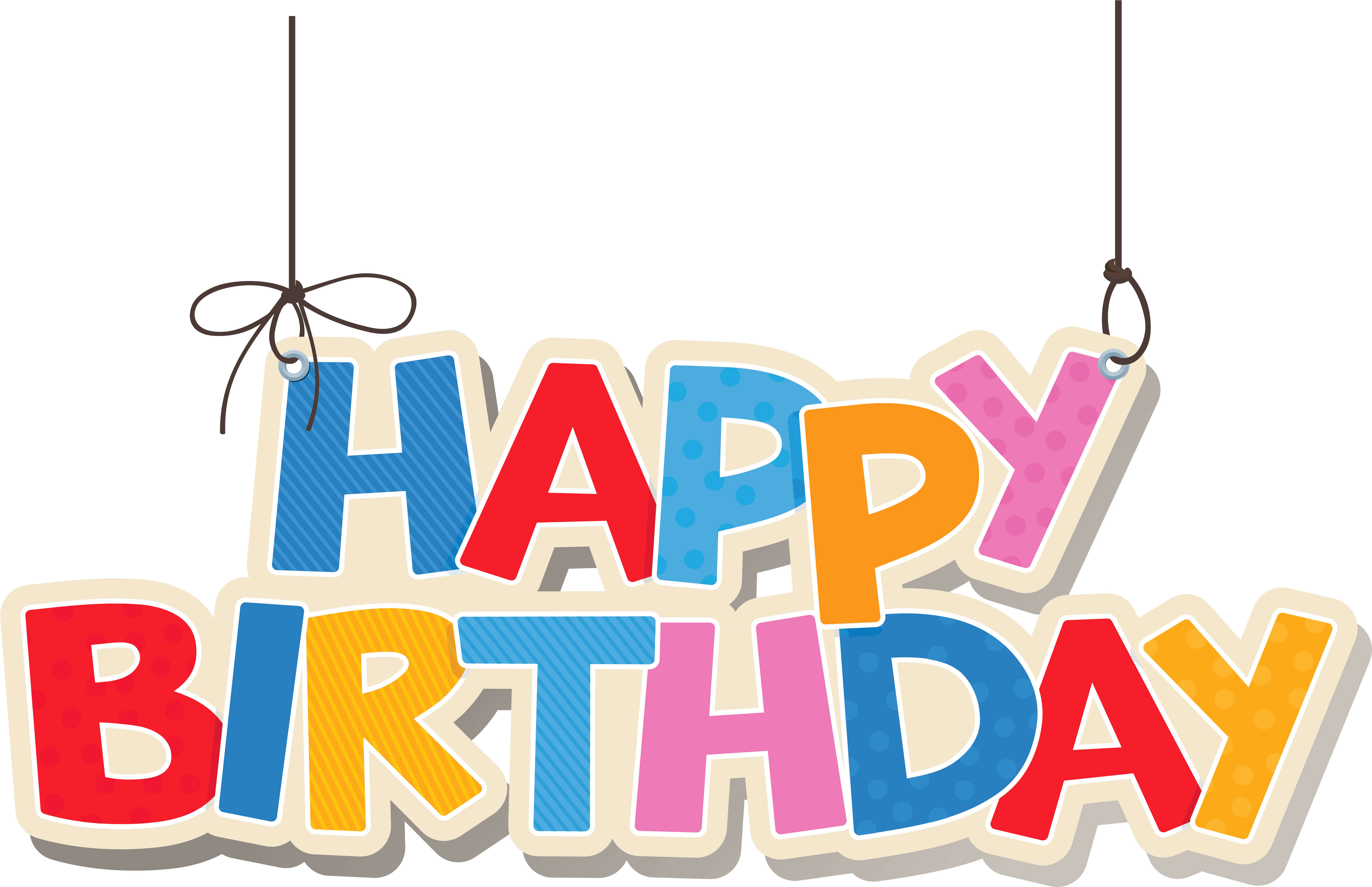 Happy Birthday Word Png , Png Download - Happy Birthday Word Clipart Transparent Png (5862x3790), Png Download