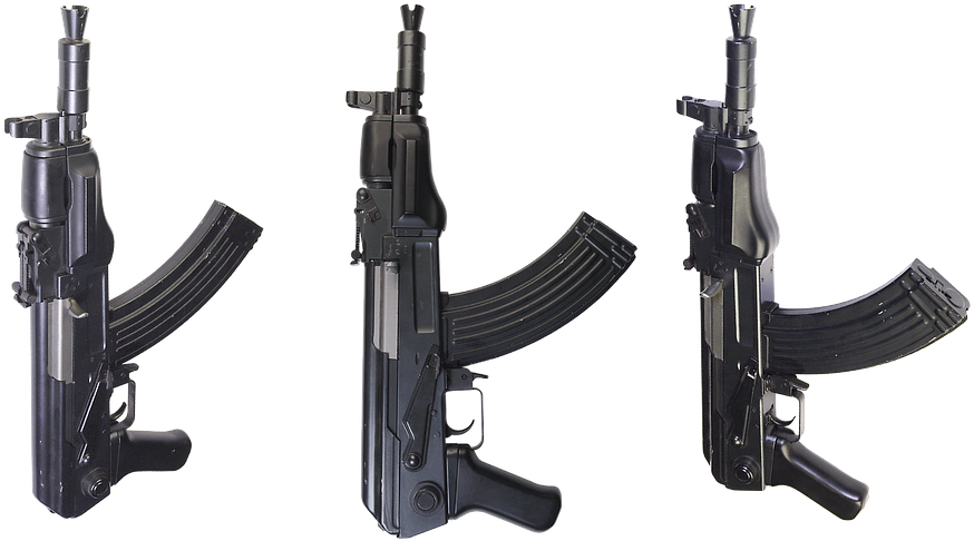 Automatic, Kalashnikov, Ak, Compact, Firearms, Butt - Firearm Clipart (960x557), Png Download