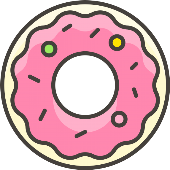 Donut Emoji Icon - Circle Clipart (866x650), Png Download