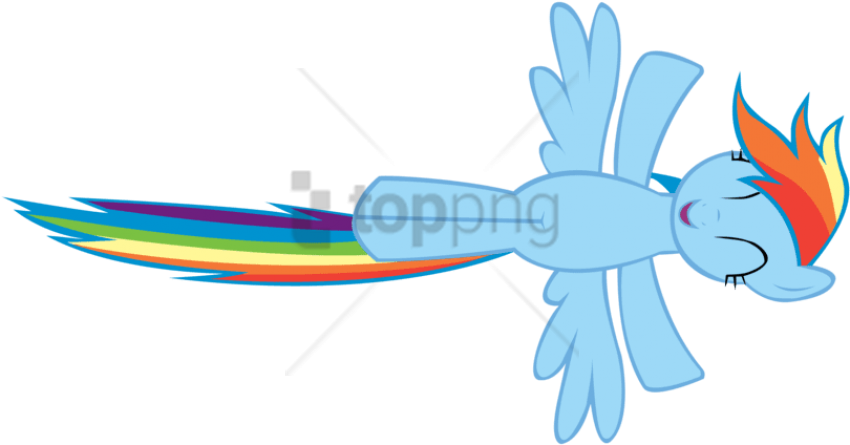 Rainbow Dash Flying Vector Clipart (850x445), Png Download