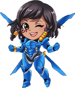 #overwatch #pharah #chibi - Cartoon Clipart (262x308), Png Download
