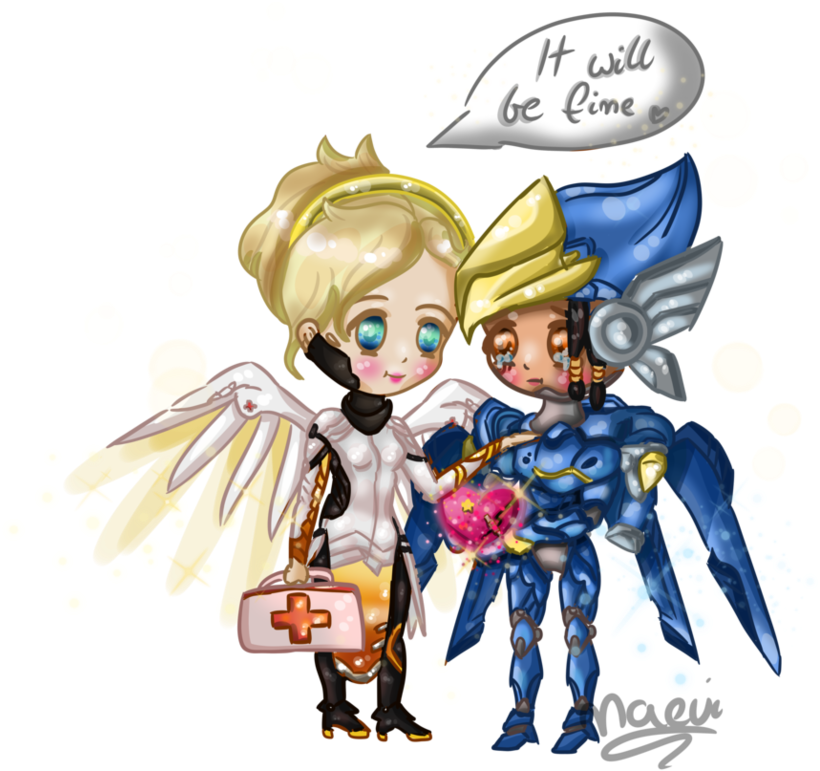 Pharah Broken By - Cartoon Clipart (978x817), Png Download
