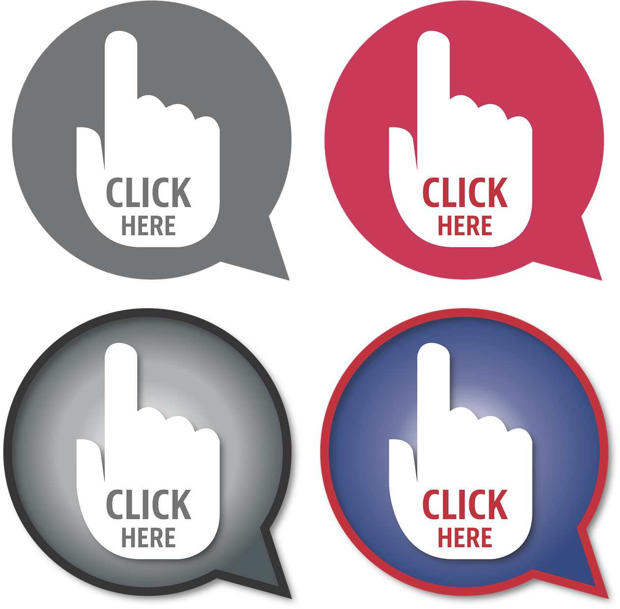 Hand Click Click Here Finger Png Image - Label Clipart (1280x1246), Png Download
