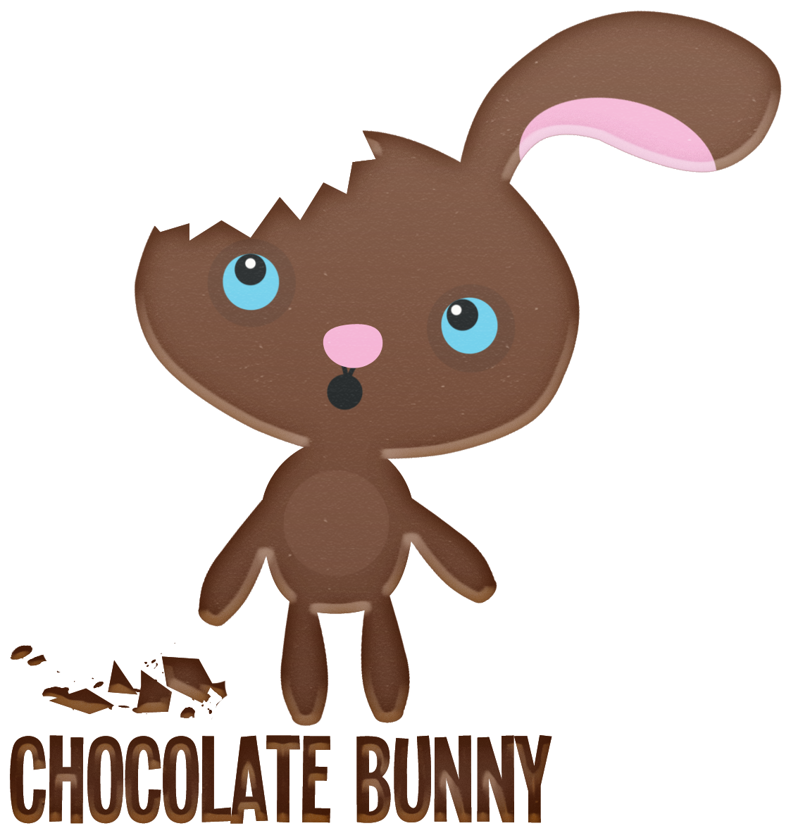 Chocolate Bunny Funny Chocolate Bunny Ear Missing Clipart Large