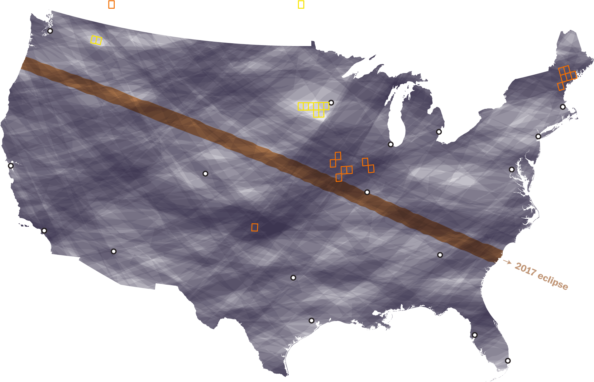 Total Solar Eclipse Paths Over The Contiguous U - 2018 House Election By County - Png Download (1960x1296), Png Download