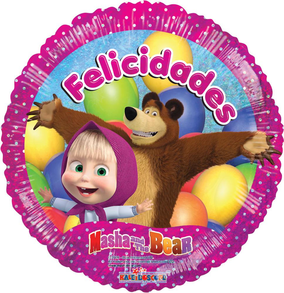 Download Masha Y El Oso Festivo Masha Y El Oso Feliz - Masha Y El Oso De Cumpleaños Clipart (969x1000), Png Download