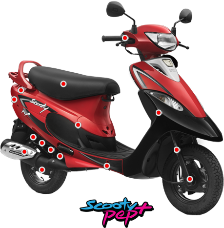 Tvs Scooty Pep Plus Clipart (701x480), Png Download